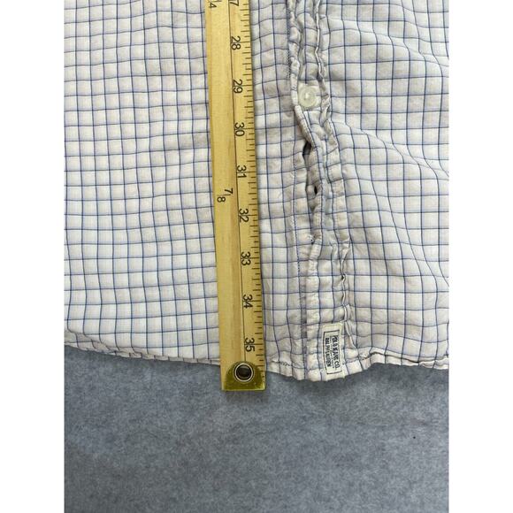 Vintage Polo Ralph Lauren Shirt Men's 2XLT White Squares Short Sleeve Button Up - Picture 7 of 8